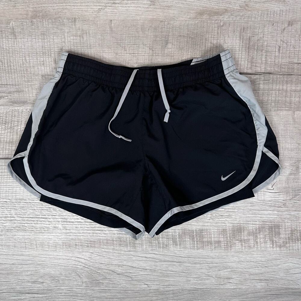 Nike Shorts With Built in Biker Short Black/Gray Womens M Dri-Fit Pull On Active